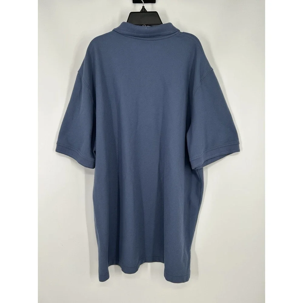 LL Bean Traditional Fit Solid Blue Basic‎ Polo Shirt Mens Size XLT XL Tall